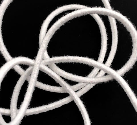 Élastique coton blanc, gros plan
