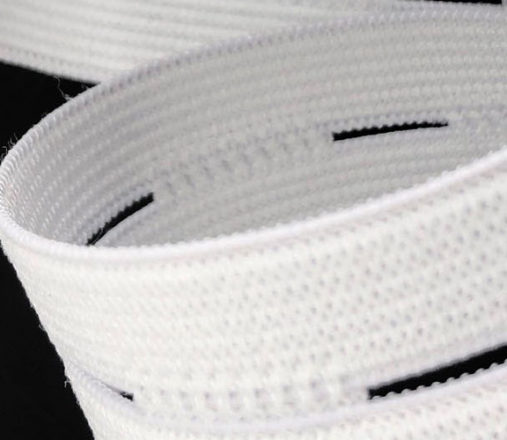Bobine d'élastique blanc pour boutonnière